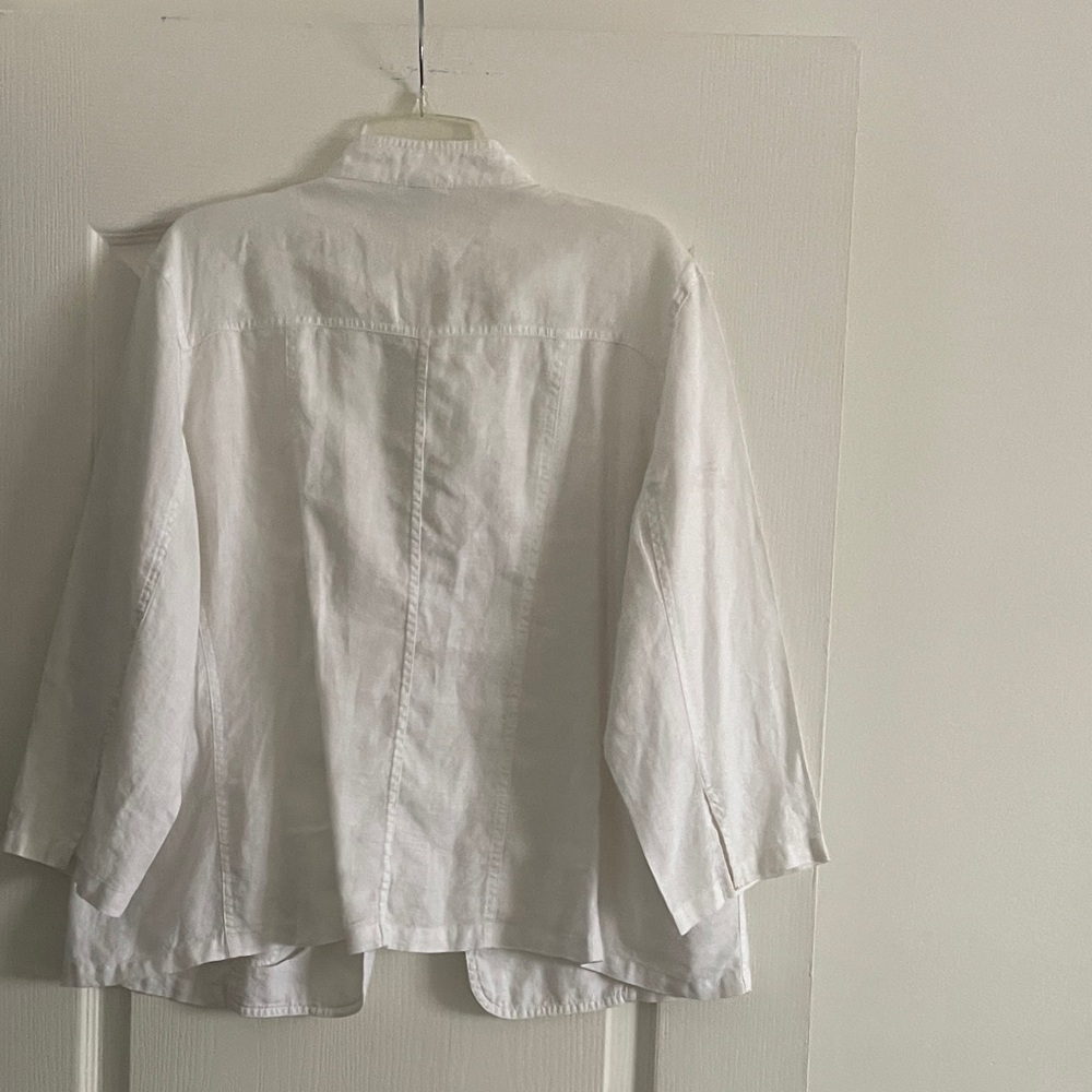 Cherokee White Lightweight Button-Front Jacket Li… - image 4